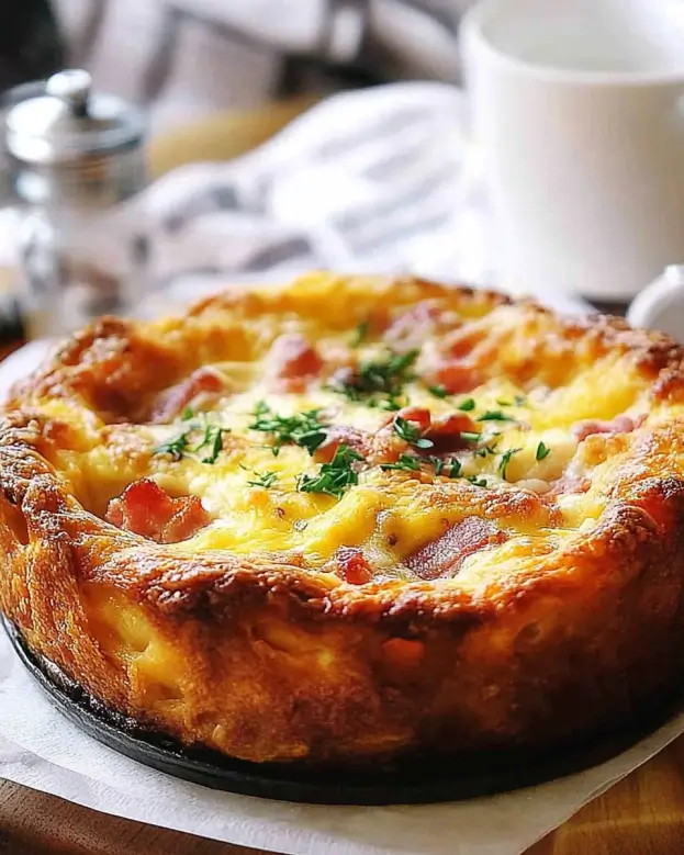 Cheesy Bacon Breakfast Strata Recipe is a must-try!