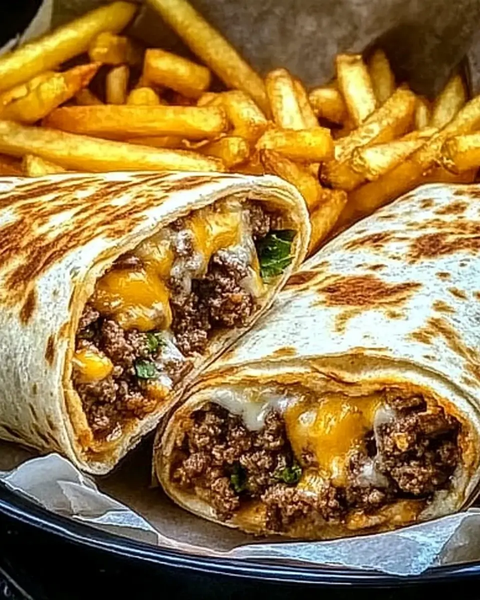 Cheesy Beef Burritos with Fries are a must-try dish!