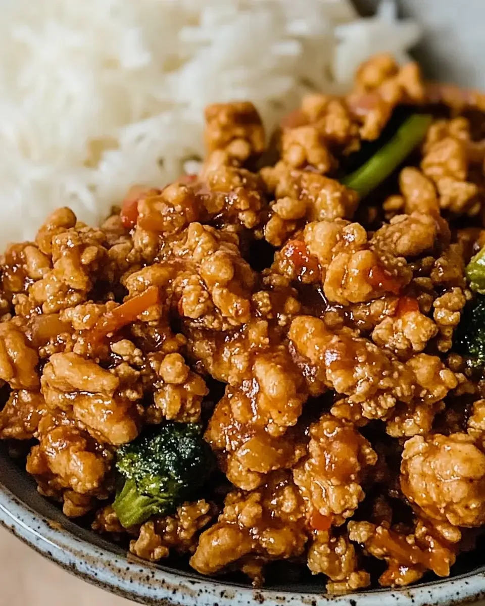 Firecracker Ground Chicken Bowls are a quick, tasty meal!