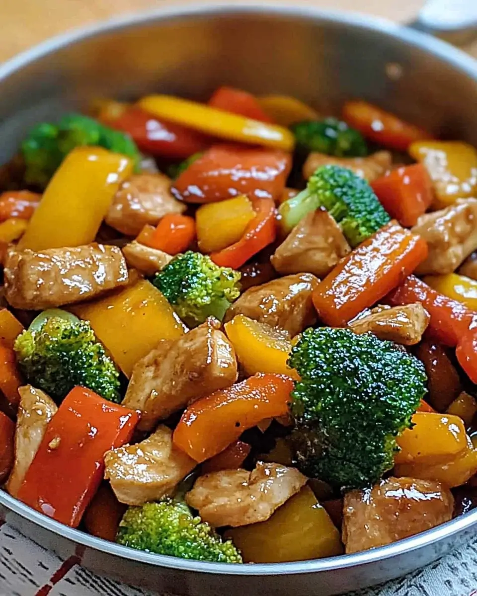 Sweet and Savory Chicken and Peppers Stir-Fry is easy!