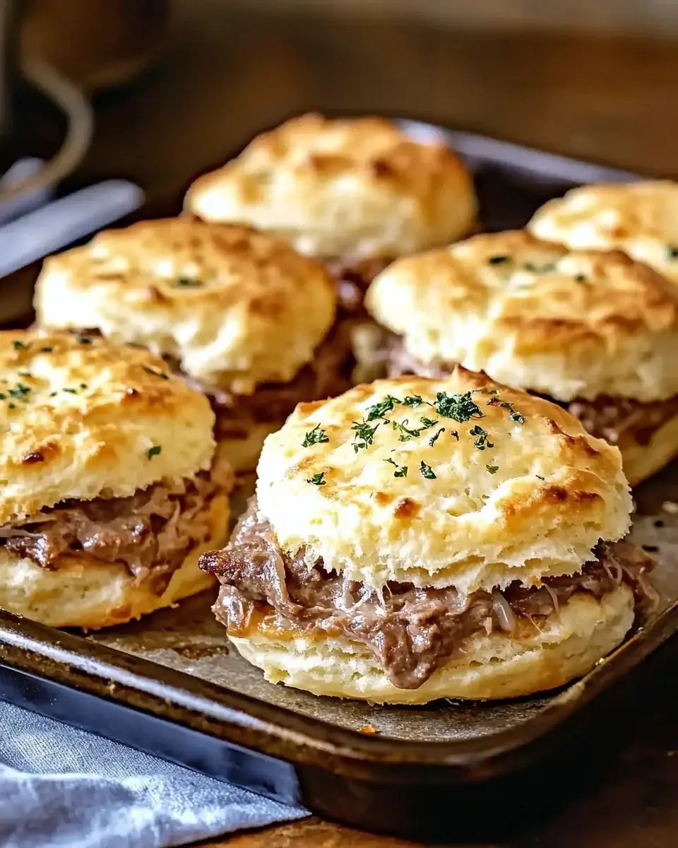 Baked French Dip Biscuits: Enjoy a Quick Savory Treat!
