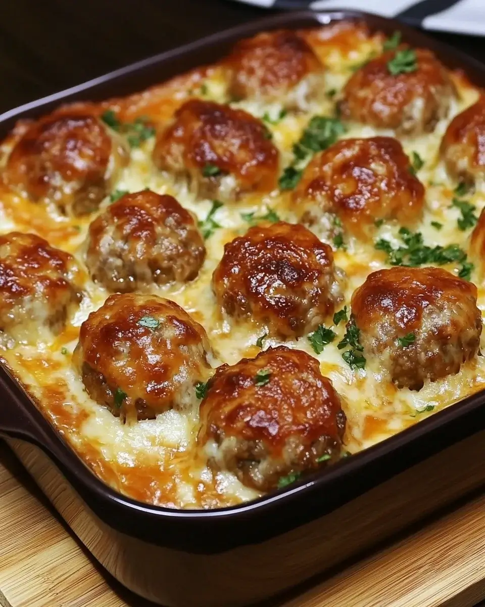 Cheesy Meatball Casserole: A Quick Family Favorite!
