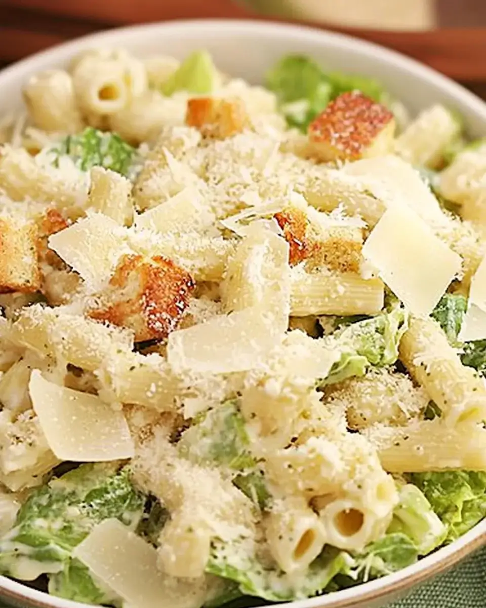 Creamy Caesar Pasta Salad is a must-try dish today!
