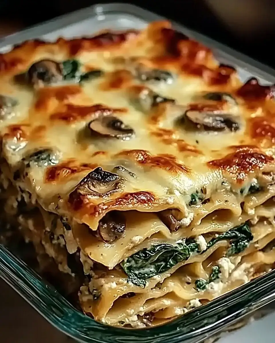 Creamy Spinach Mushroom Lasagna: Indulge in Deliciousness!