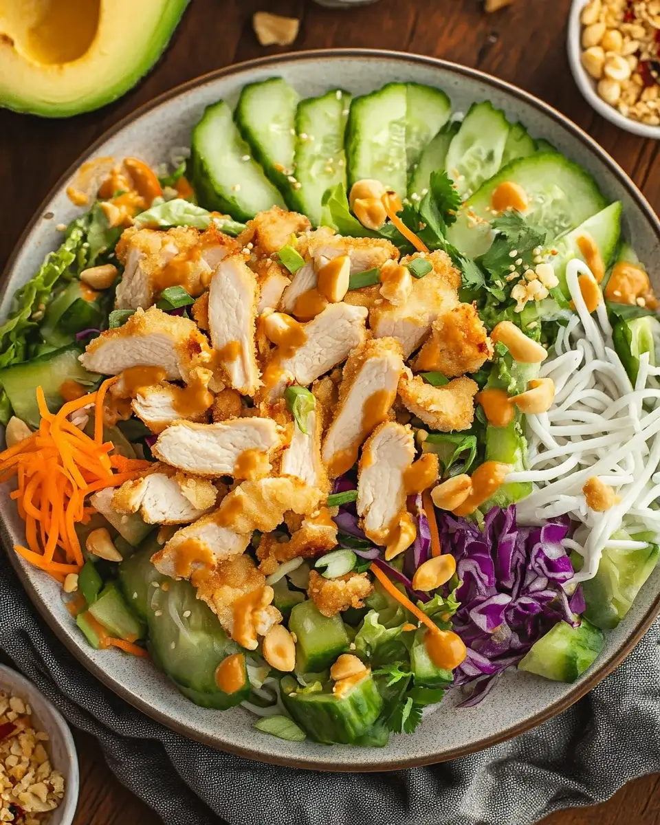 Crispy Chicken Spring Roll Salad: A Fresh Delight!
