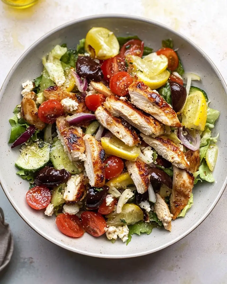 Crispy Mediterranean Chicken Salad that Everyone Loves