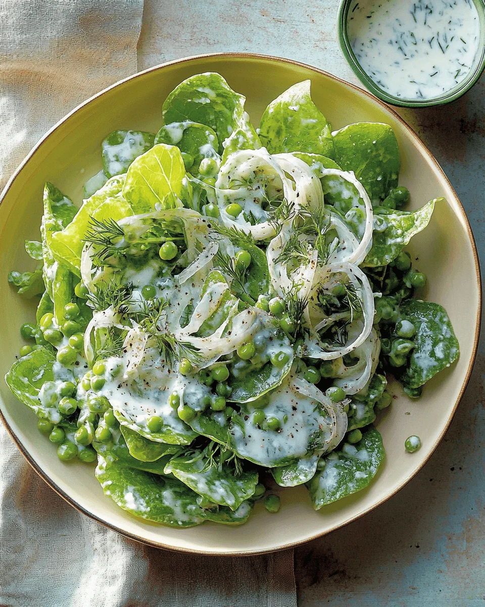 Crispy Pea Salad with Buttermilk Herb Dressing is Amazing!