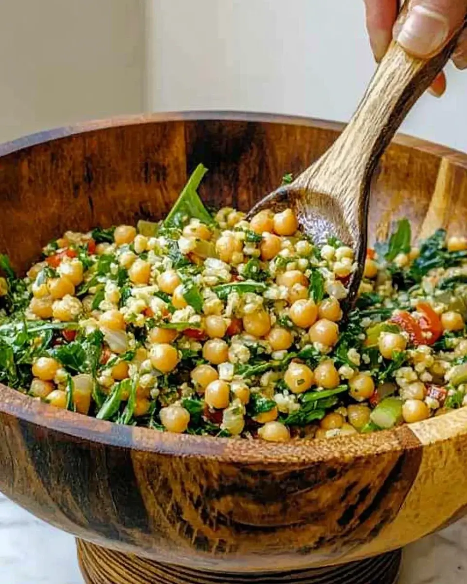 Fregola Salad with Olive Relish and Chickpeas Delights!