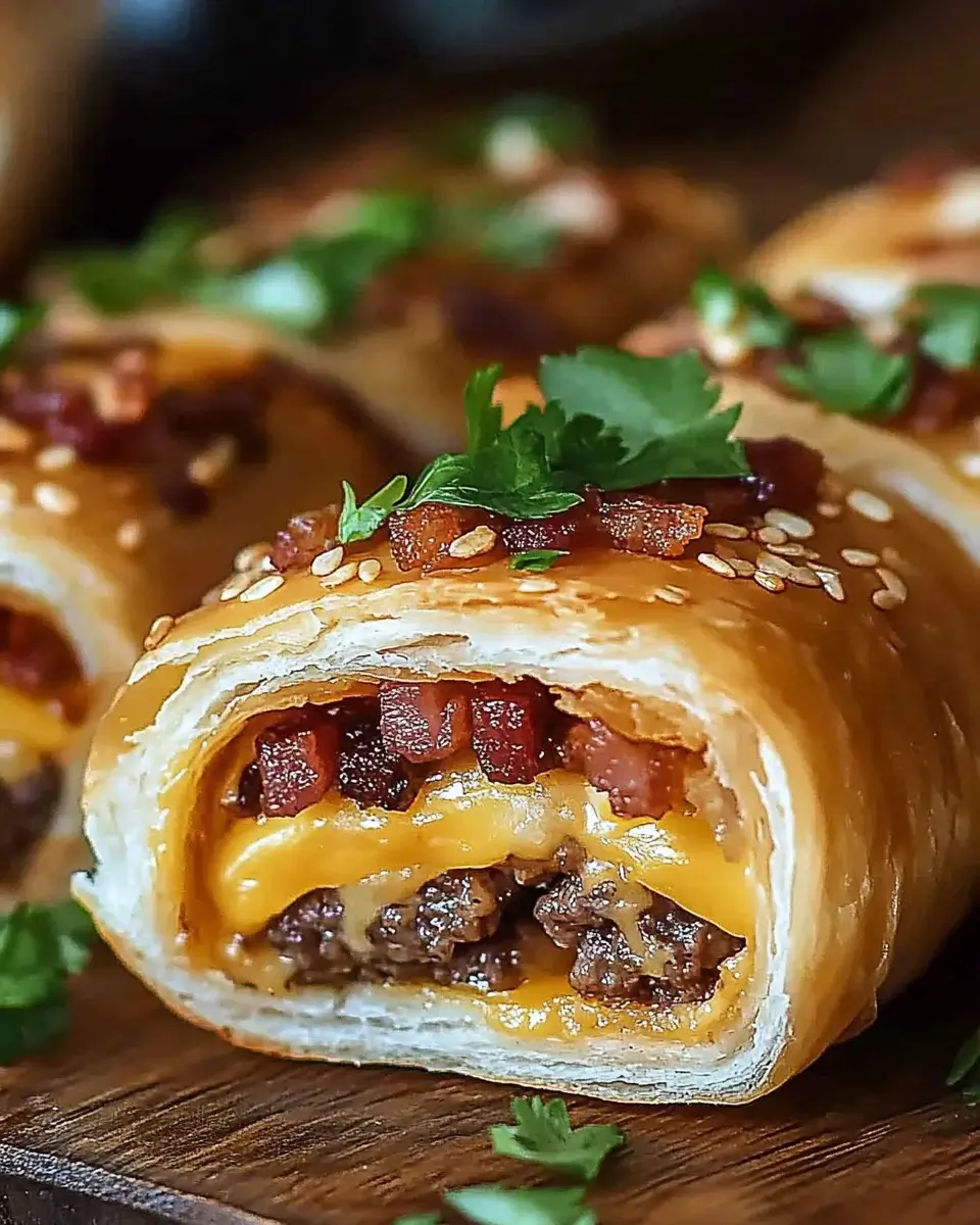 Garlic Butter Bacon Cheeseburger Roll-Ups: A Must-Try Recipe!