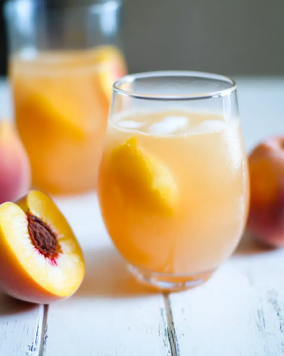 Ginger Peach Lemonade is the perfect summer refreshment.