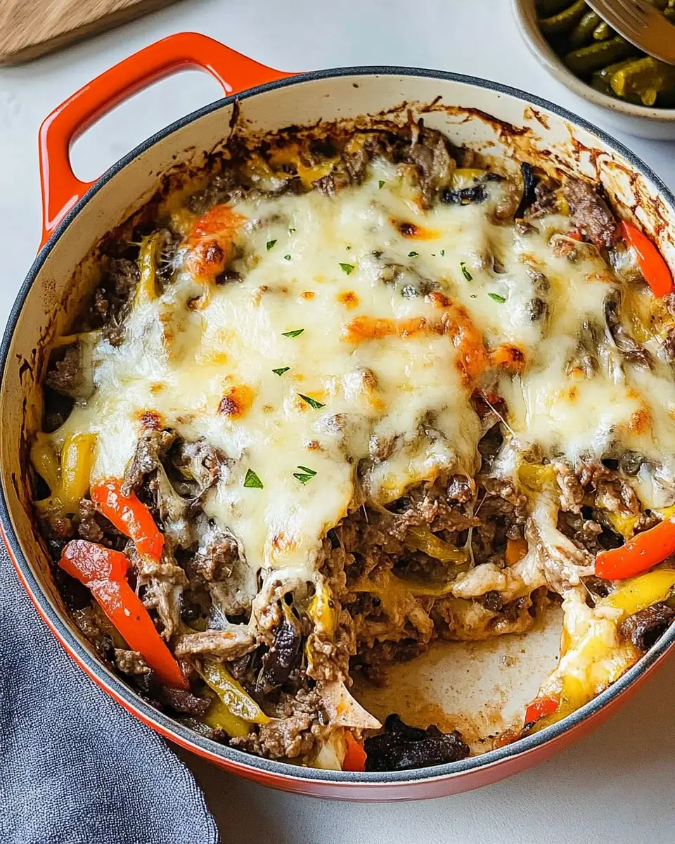 Keto Philly Cheesesteak Casserole: A Delicious Low-Carb Treat