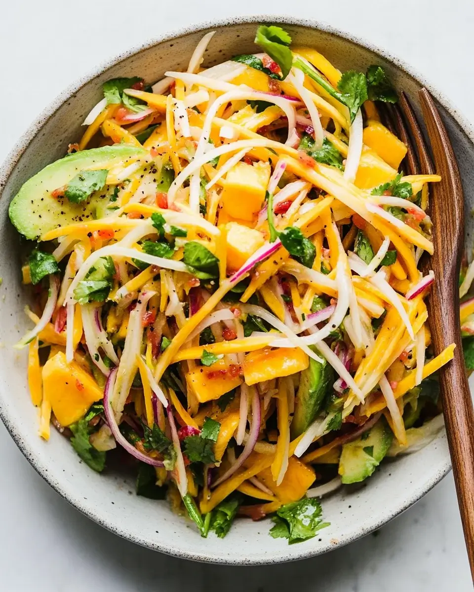 Mango and Avocado Salad with Lime Dressing to Enjoy Today