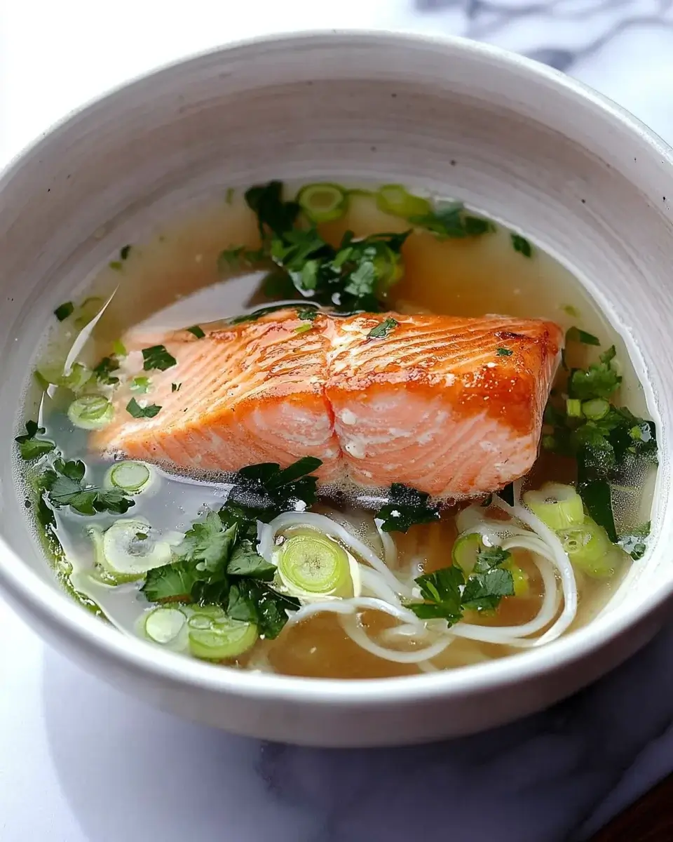 Miso-Glazed Poached Salmon in Broth: A Delightful Recipe!