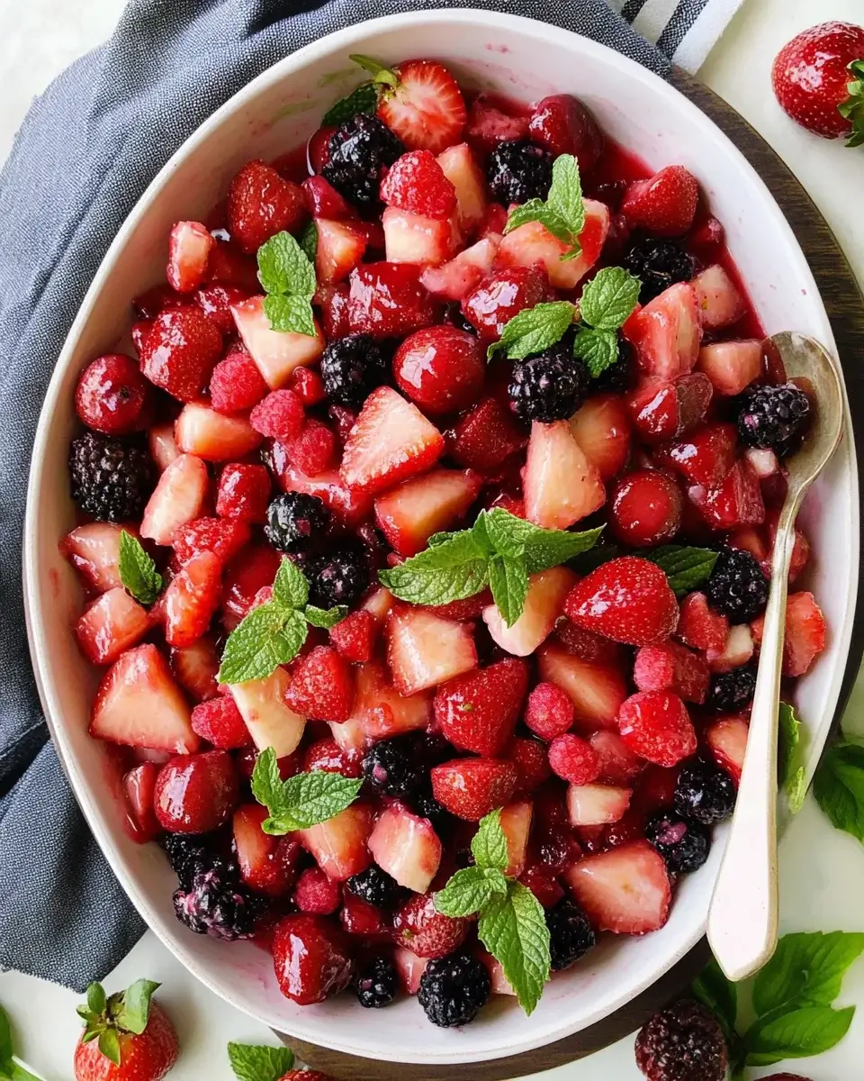 Refreshing Red Fruit Salad: A Sweet, Healthy Delight!