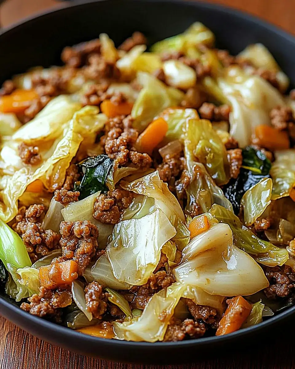 Savory Ground Beef and Cabbage Stir-Fry: A Quick Delight!