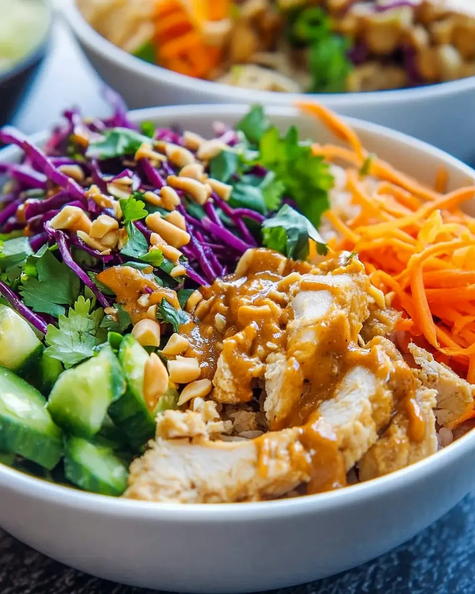 Thai Peanut Chicken Buddha Bowls: A Flavorful Delight!