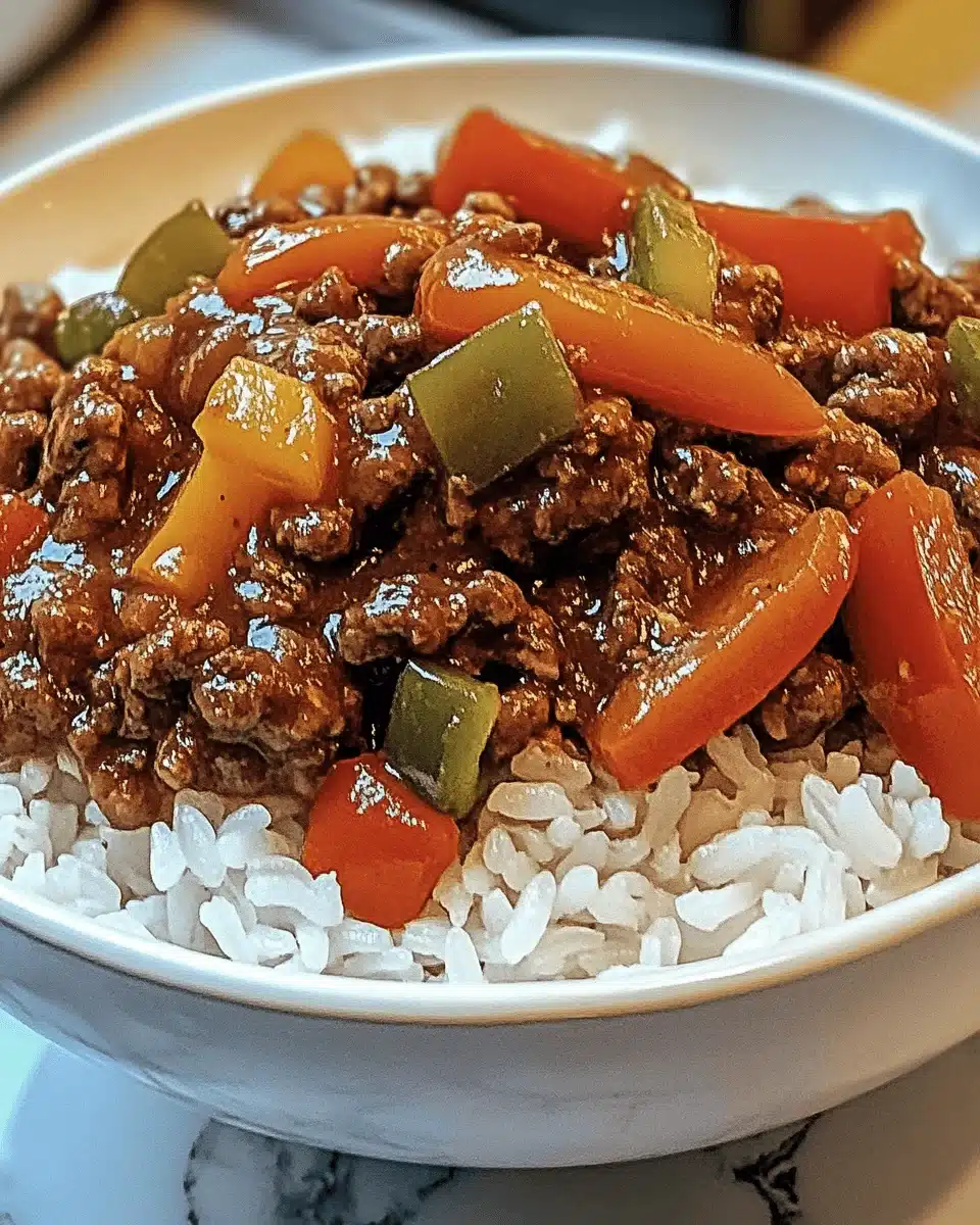 Beef and Pepper Rice Bowl: A Quick, Savory Delight!
