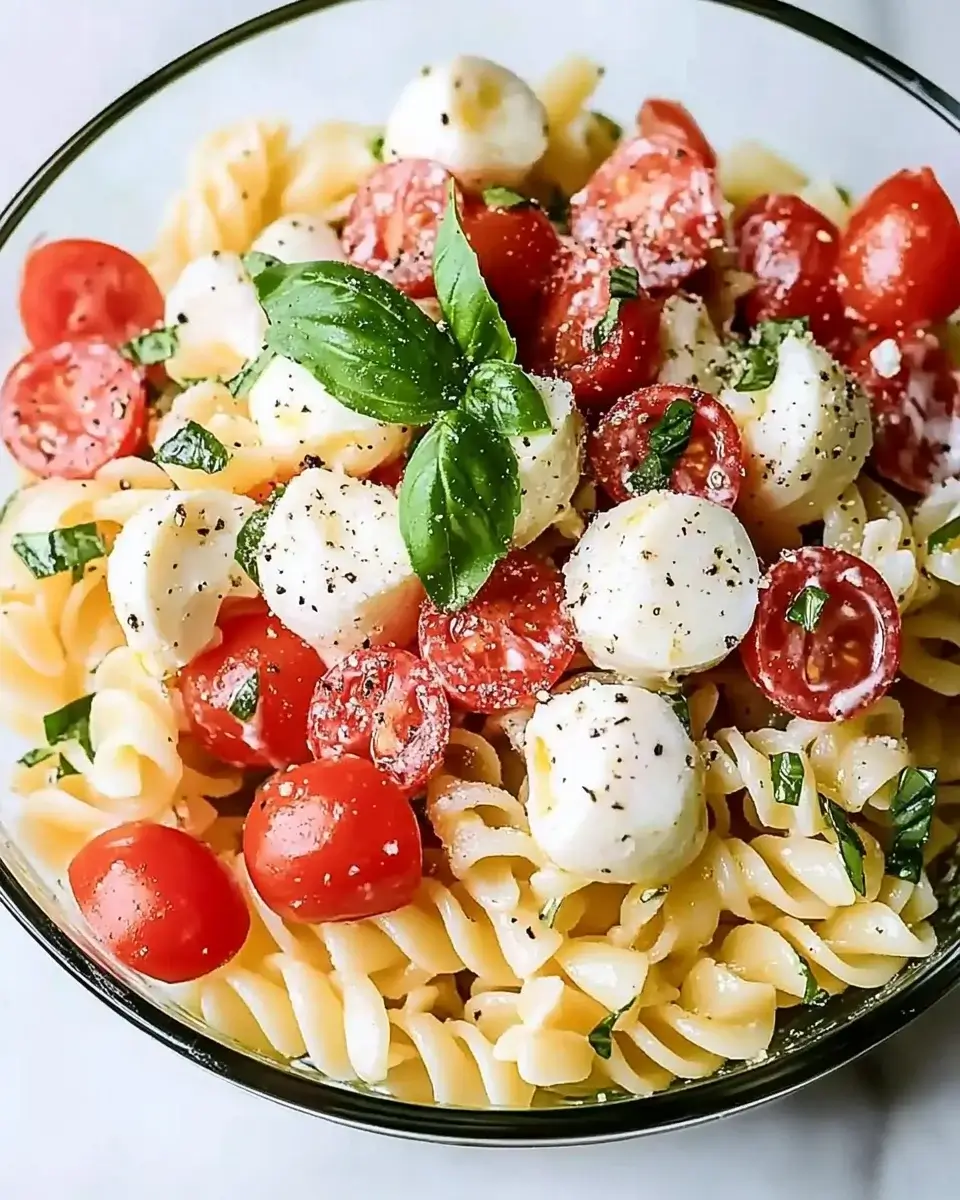 Creamy Caprese Pasta Salad: A Refreshing Delight to Try!