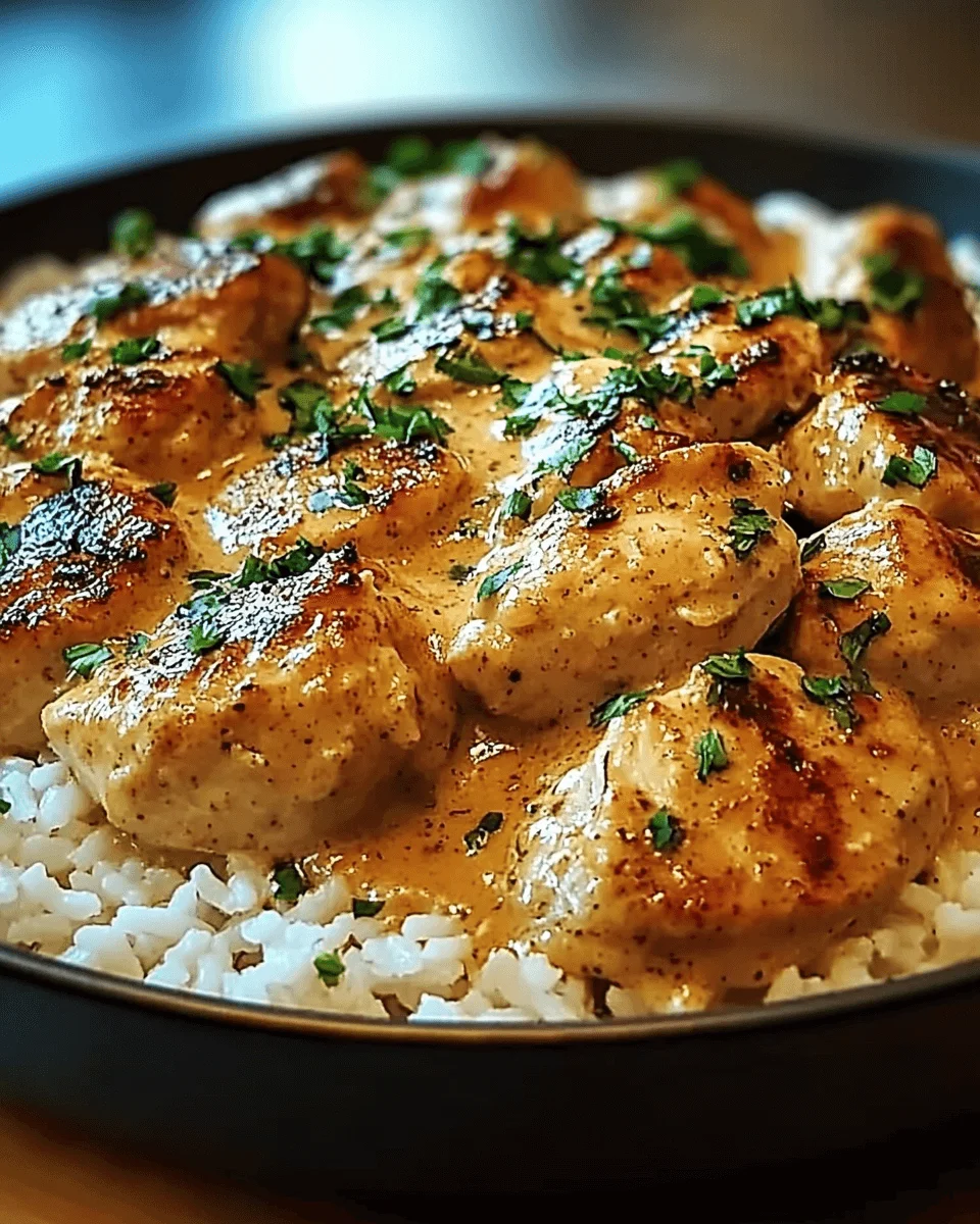 Creamy Smothered Chicken and Rice is a must-try recipe!