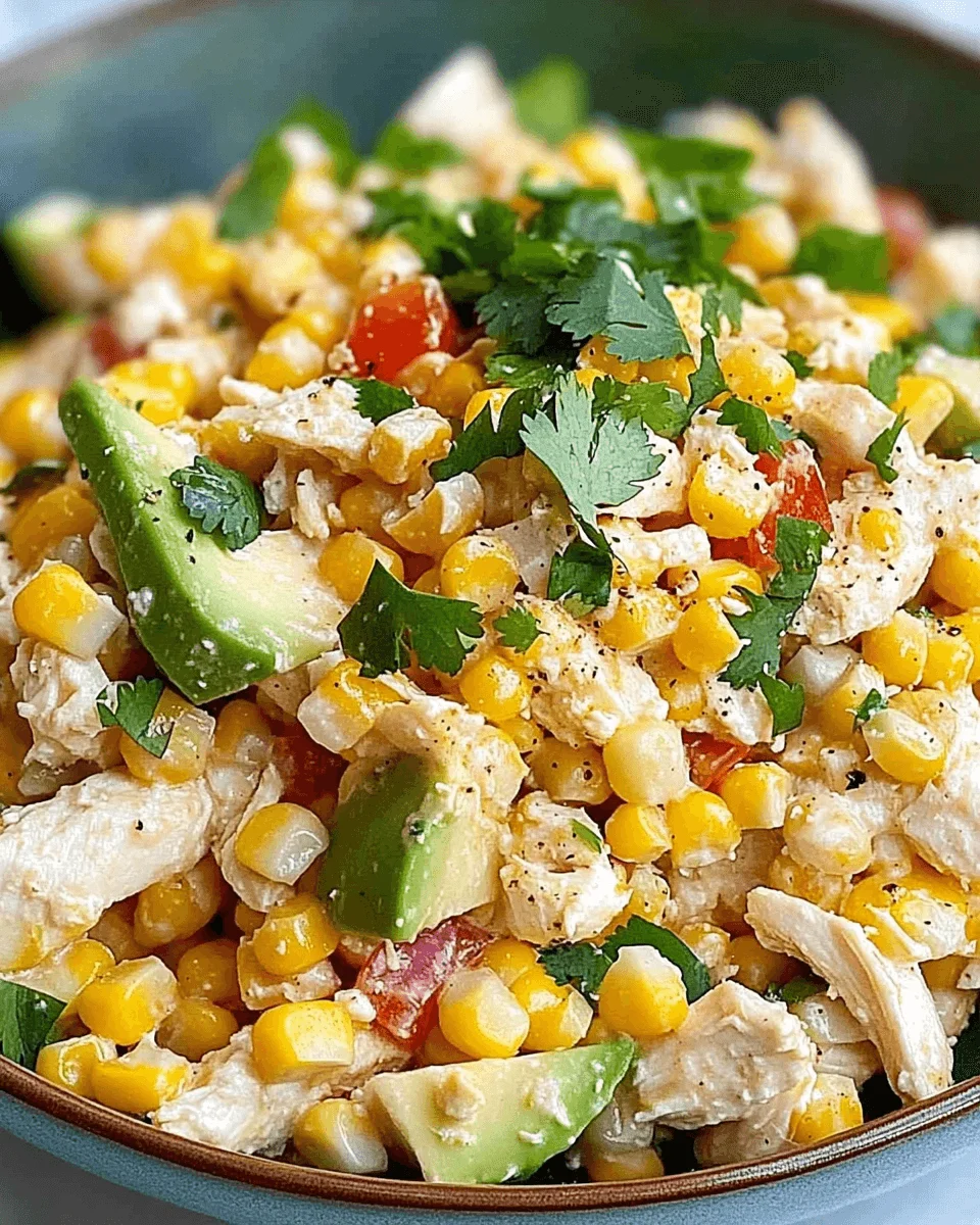 Creamy Street Corn Chicken Salad: A Flavorful Delight!