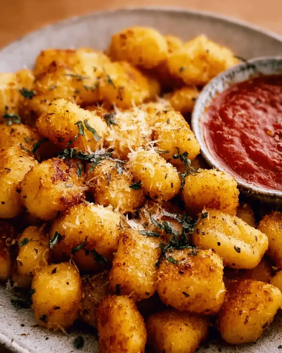 Crispy Air Fryer Gnocchi with Garlic and Herbs amaze!
