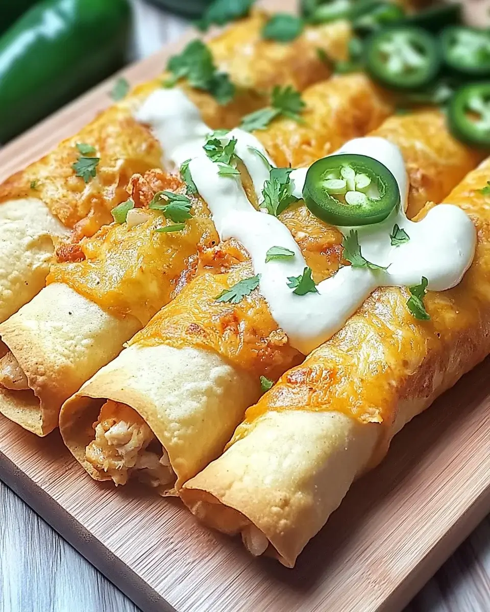 Crispy Jalapeño Popper Chicken Taquitos are a must-try!