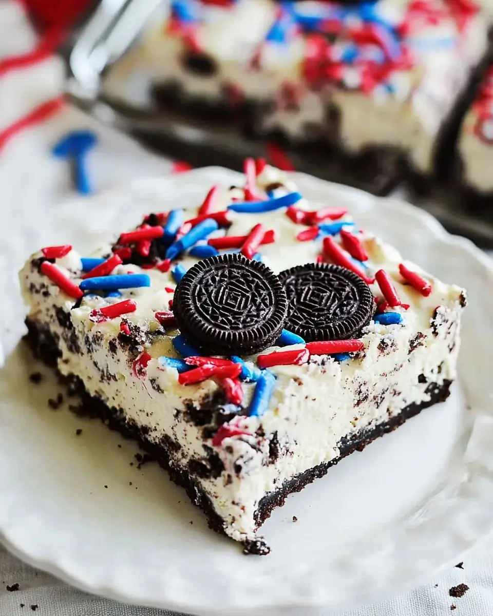Fireworks Oreo Cheesecake Bars That Wow Your Guests!
