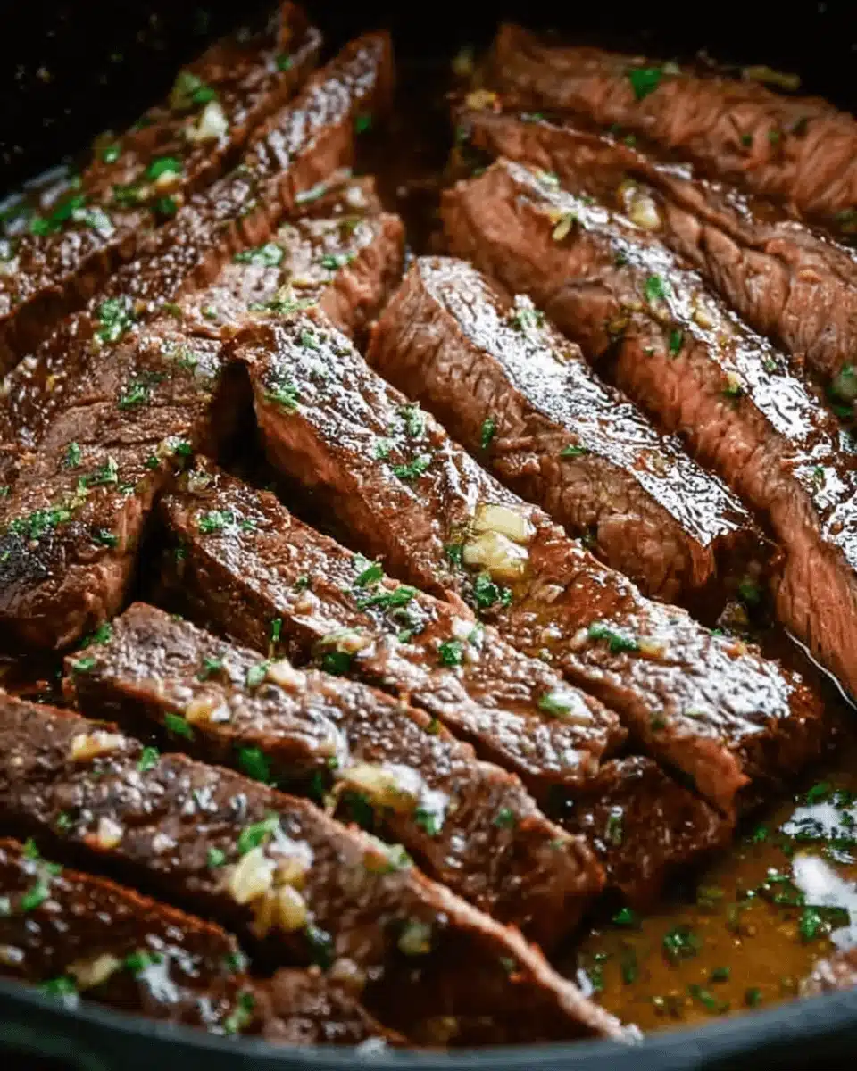 Garlic Butter Skillet Flank Steak: A Flavorful Delight!