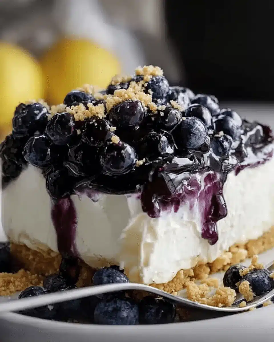 Lemon Blueberry No-Bake Cheesecake: A Delightful Treat!
