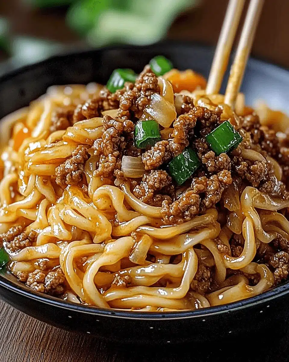 Mongolian Ground Beef Noodles: Easy Recipe You’ll Love!