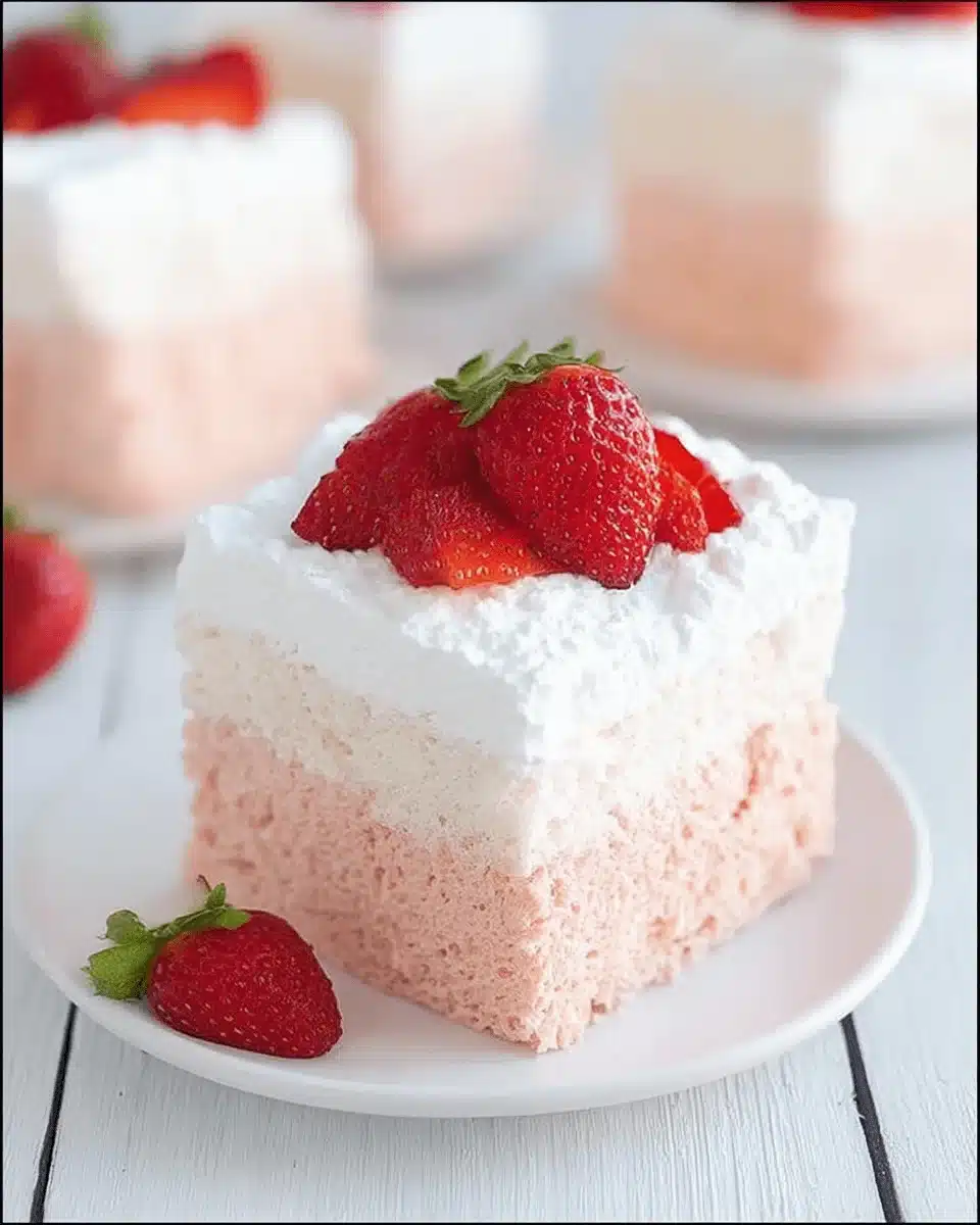 No-Bake Strawberry Cloud Cake: A Simple Delight!