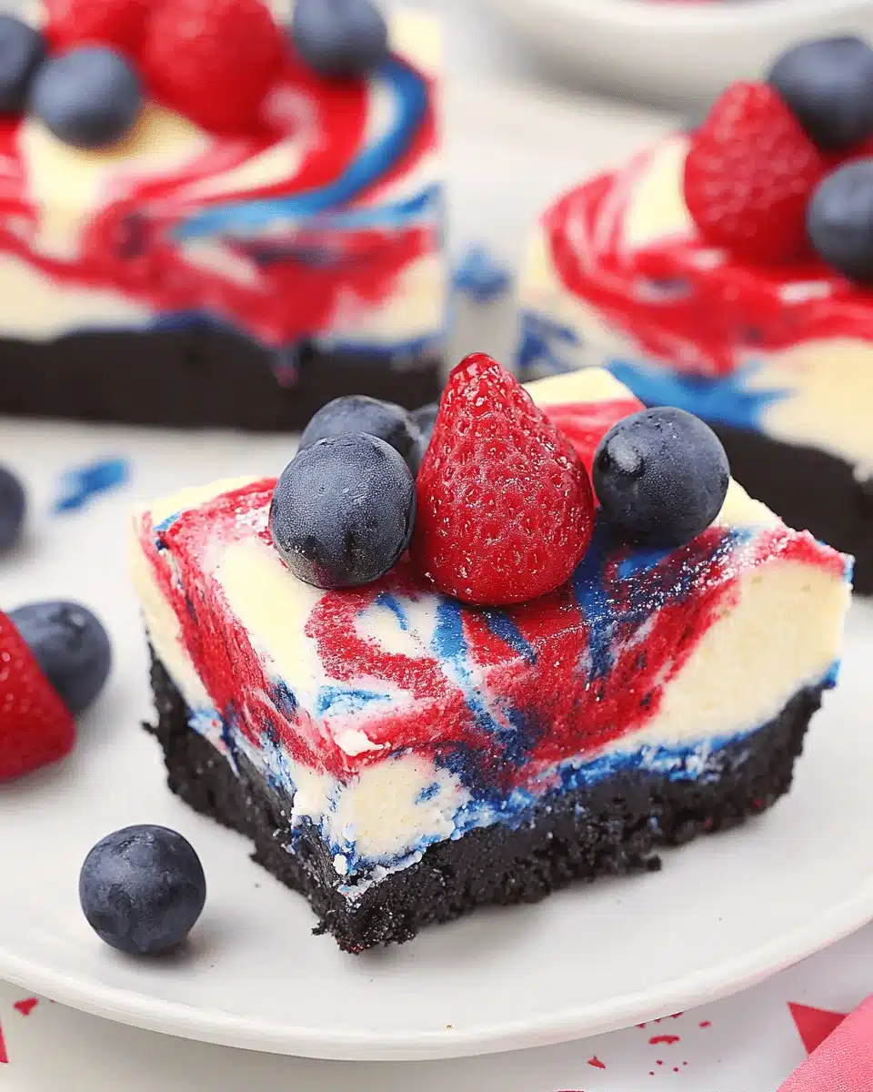 Patriotic Swirl Cheesecake: Enjoy a Festive Delight!