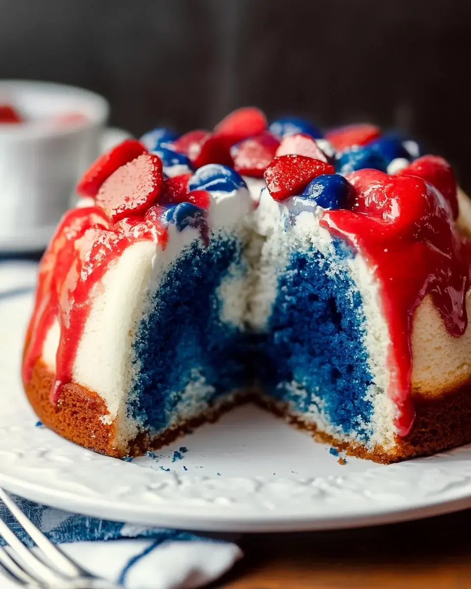 Red, White, and Blue Bundt Cake Recipe That Delights!