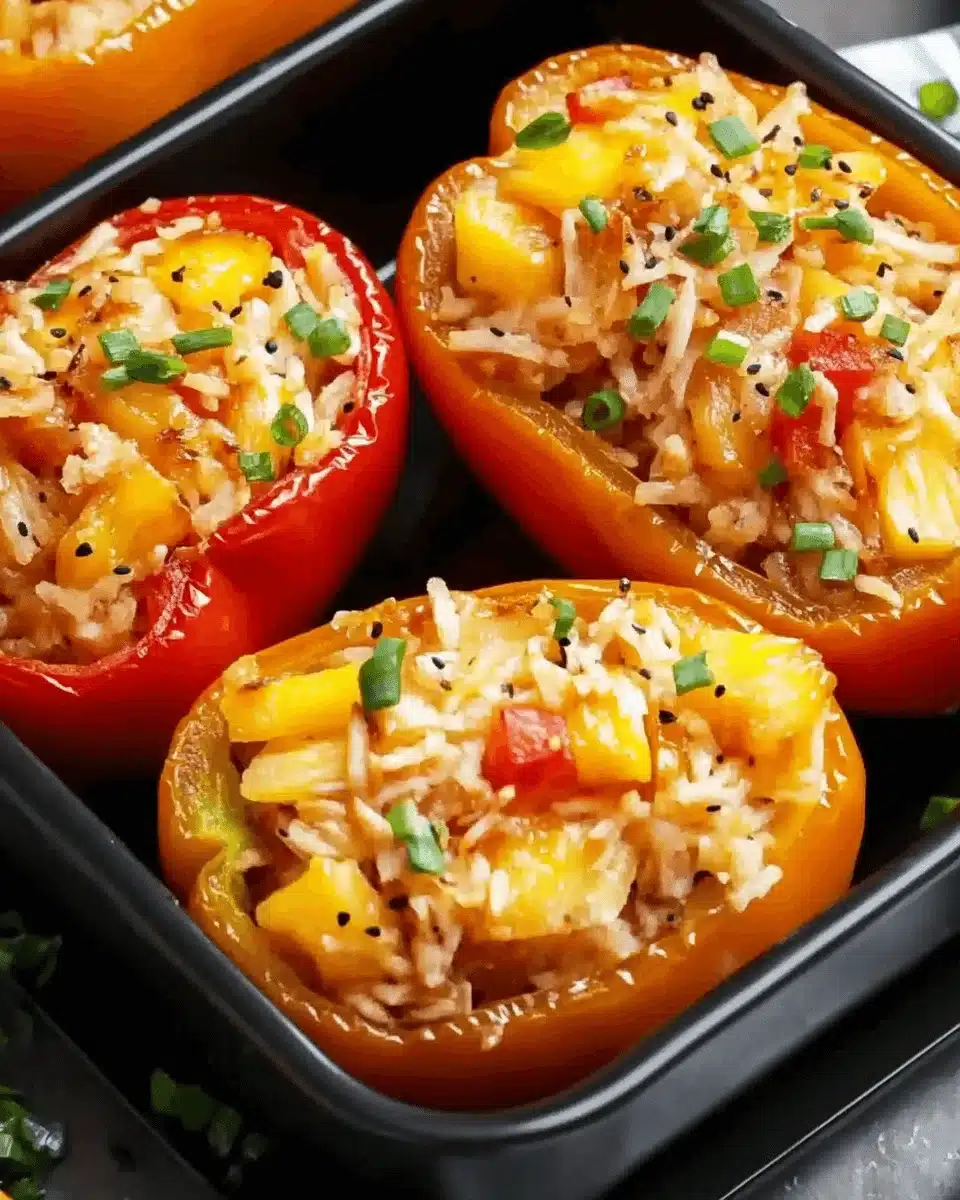 Teriyaki Pineapple Chicken Stuffed Peppers are a must-try!