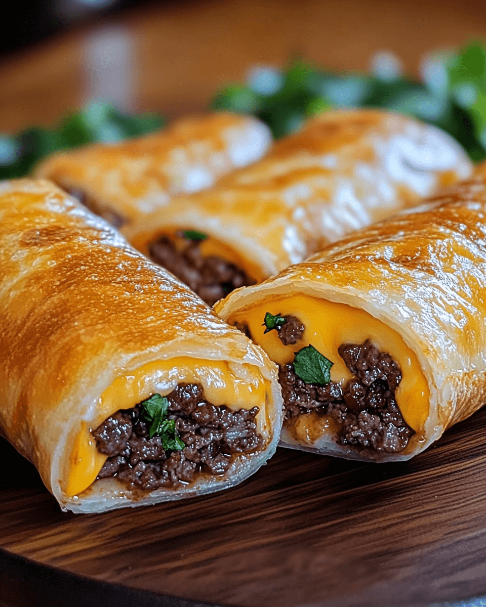 Garlic Butter Beef Cheeseburger Roll-Ups: A Delicious Treat!