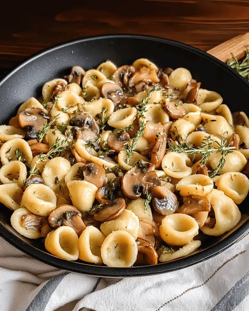 Creamy Orecchiette with Mushroom and Thyme Made Easy!