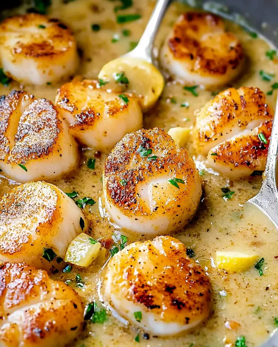 Seared Scallops with Lemon Garlic Sauce for Easy Elegance