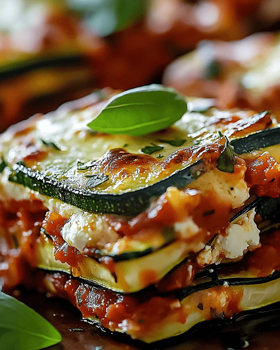 Layered Zucchini Ricotta Melts with Marinara You'll Love!