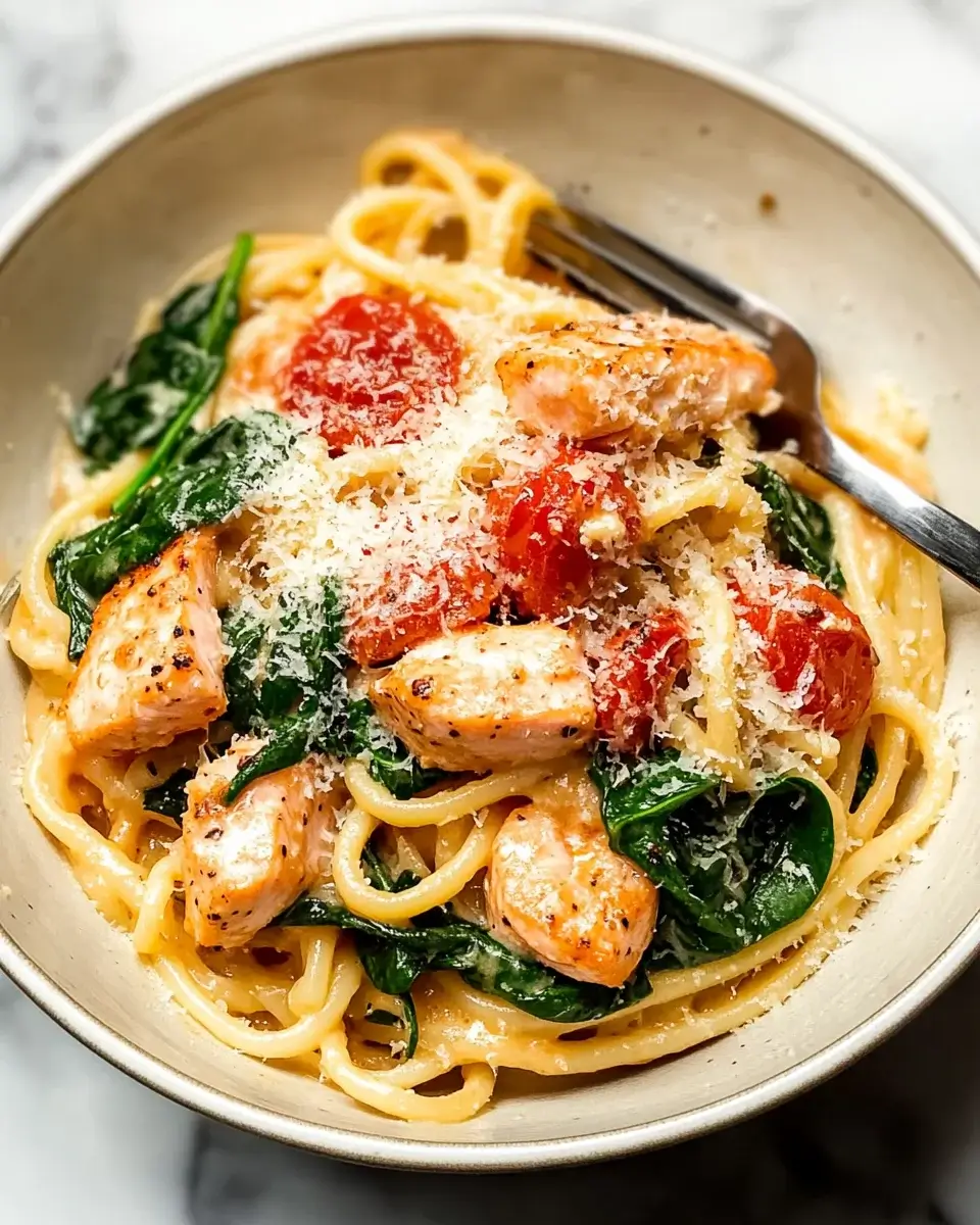 Creamy Tomato Spinach Salmon Pasta: A Quick Delight!