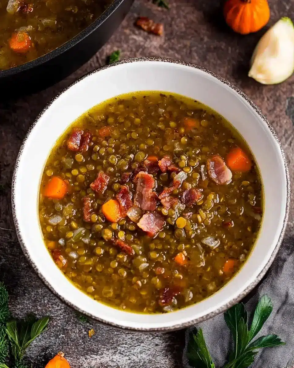 Hearty French Lentil Soup with Bacon: A Comforting Delight