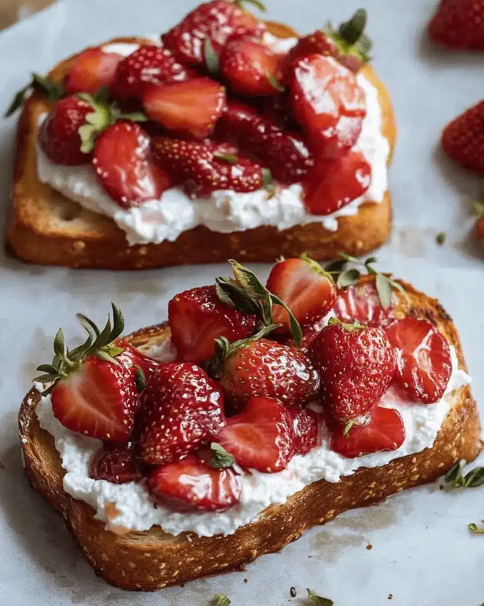 Roasted Strawberry Whipped Ricotta Toast: Indulge Today!