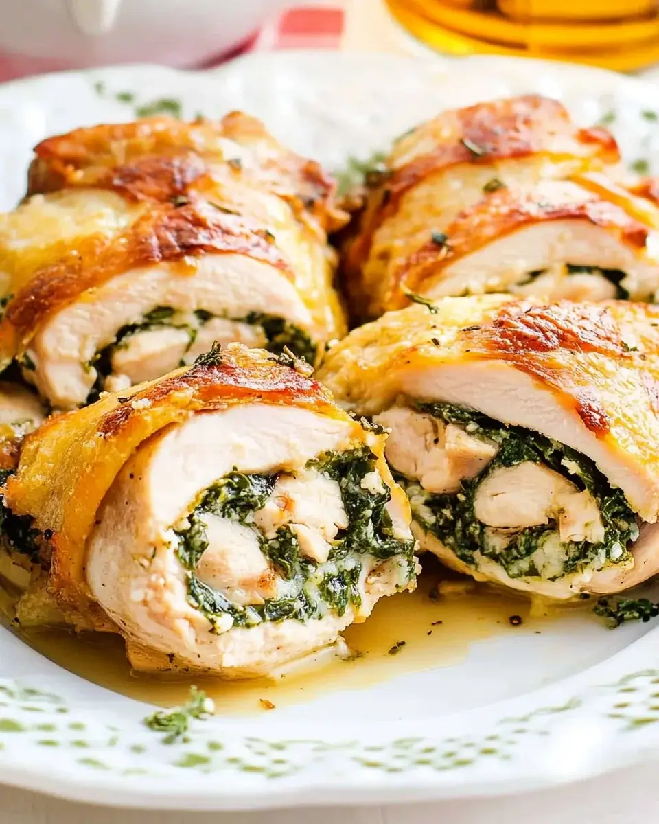Spinach and Swiss Cheese Stuffed Chicken Thighs Delight!