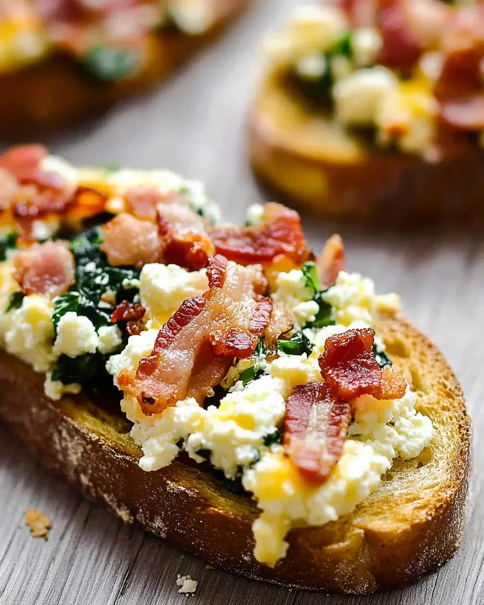 Sriracha Bacon Bleu Cheese Breakfast Toasts to Try Today!