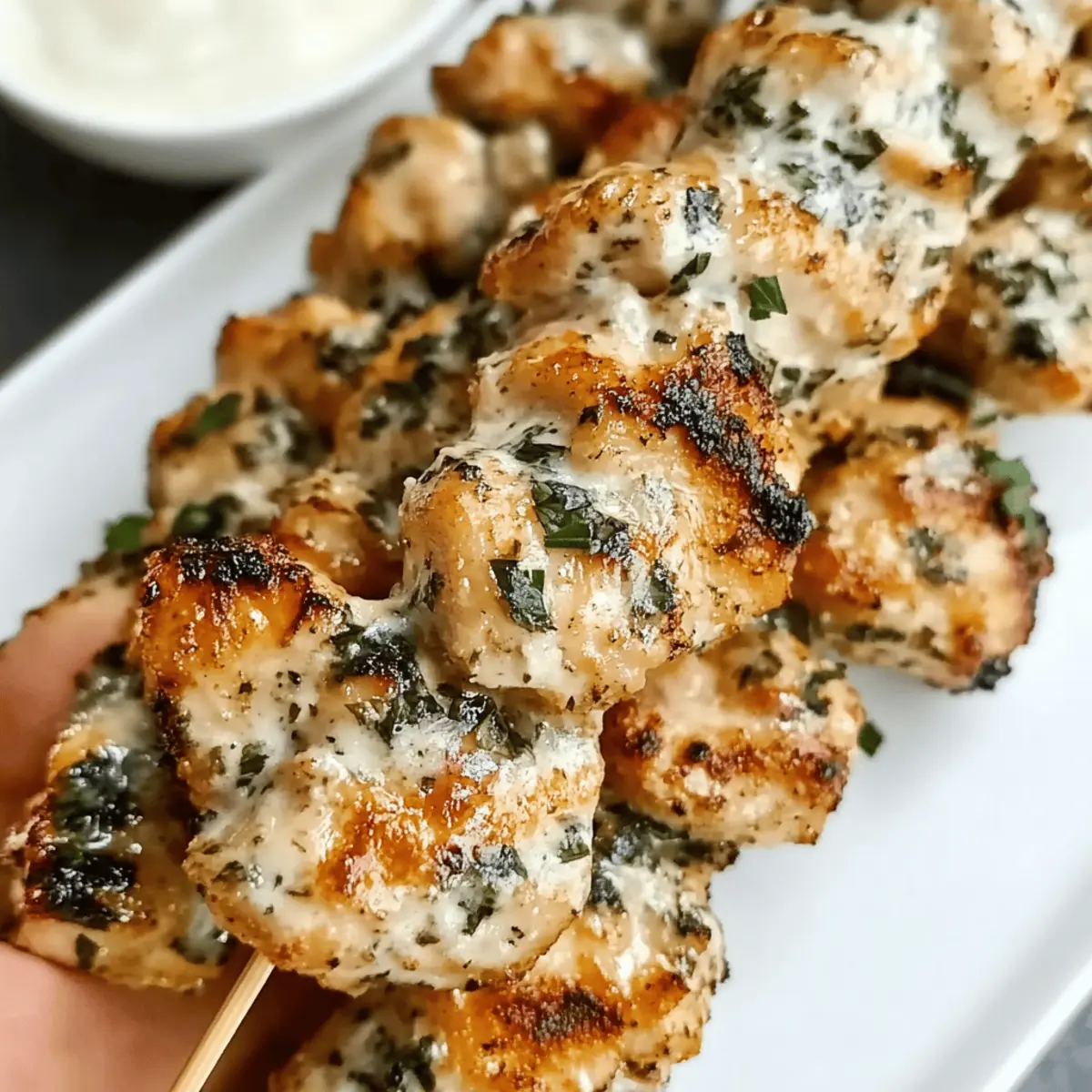 Garlic Parmesan Ranch Chicken Skewers: Juicy Flavor in Minutes