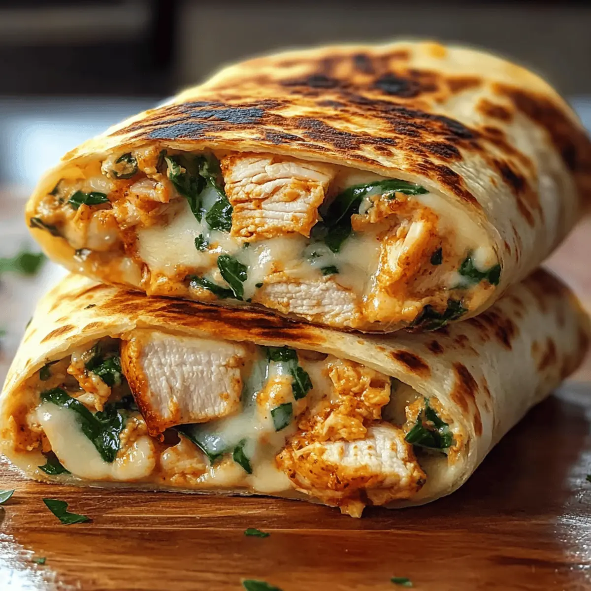 Mouthwatering Ooey-Gooey Cheesy Garlic Chicken Wraps You’ll Love