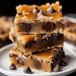 Salted Caramel Chocolate Chip Cookie Bars