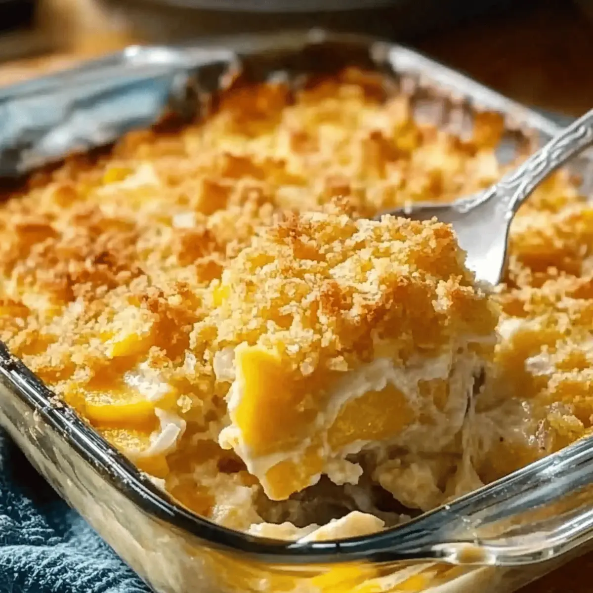 Comforting Cozy Southern Squash Casserole with Cheese Delight