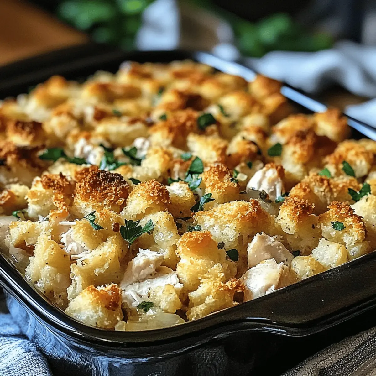 Savor Comfort with Chicken & Stuffing Casserole Bliss