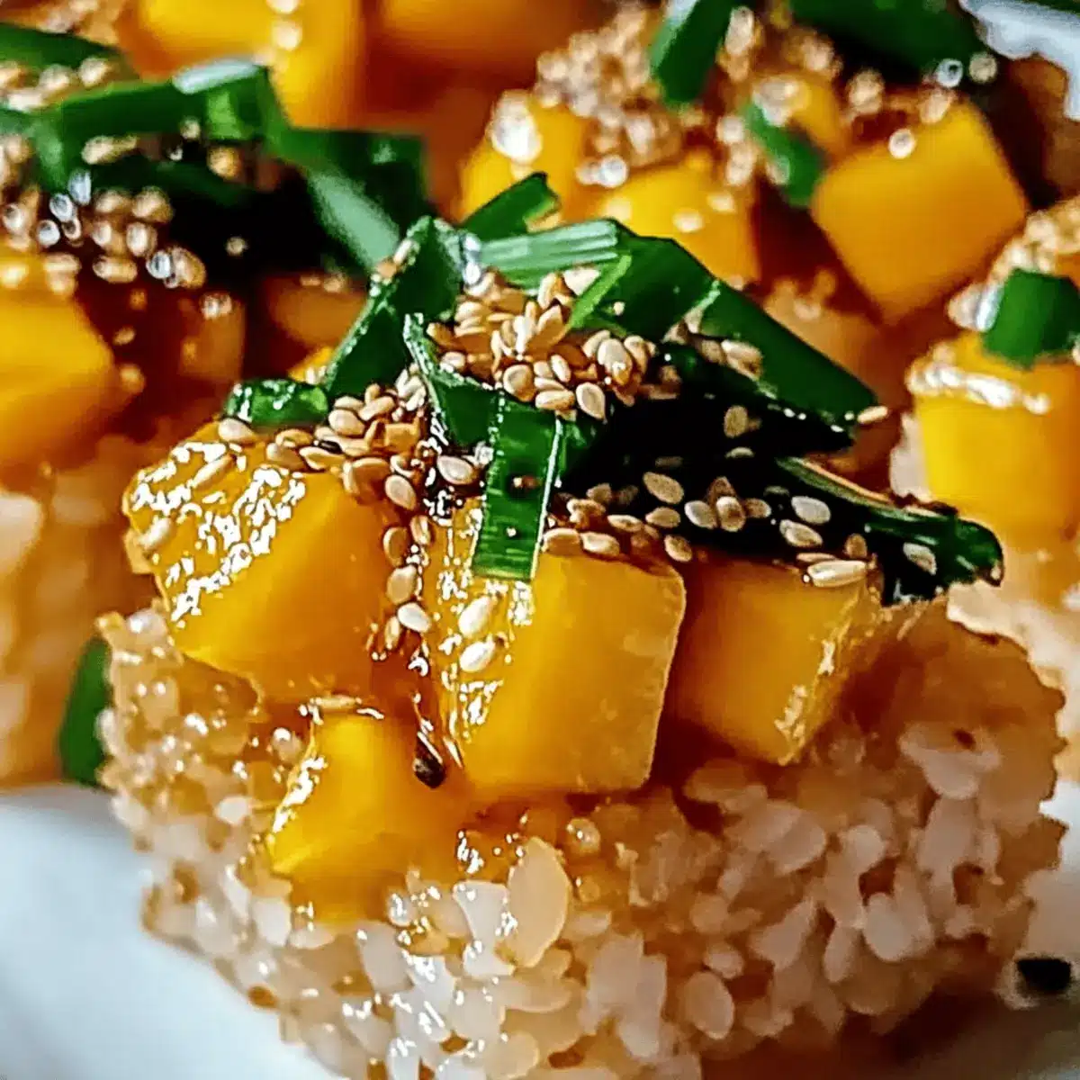 Mango Crispy Rice Sushi Bites – A Sweet and Crunchy Fusion