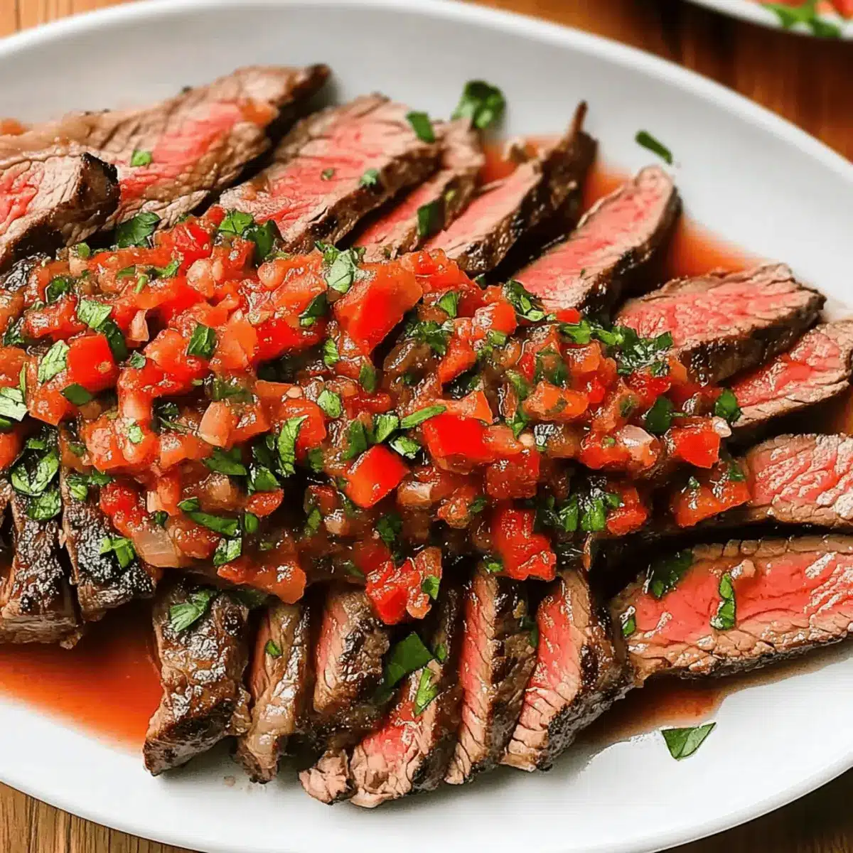 Skirt Steak with Roasted Red Pepper Relish That’s a Game-Changer